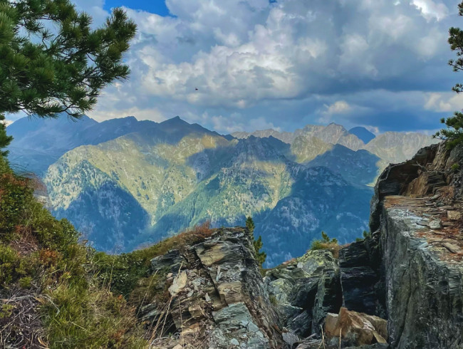 Ausblick auf die Bergwelt
