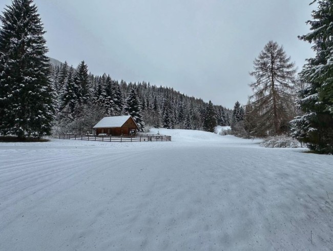 Hütte im Winter